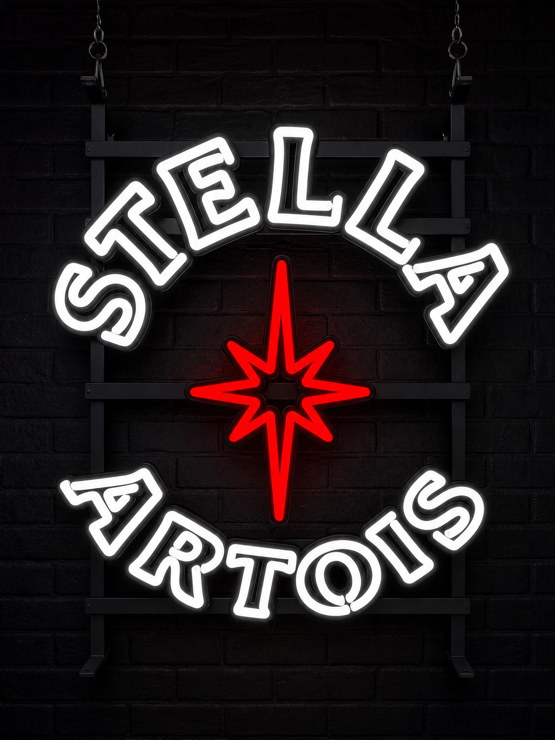Illuminated Stella Artois sign for an on-premise environment